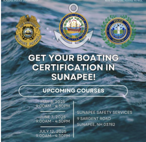 BOATING CERTIFICATION IN SUNAPEE! @ Sunapee Safety Services Bldg